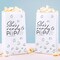 Big Dot of Happiness Ready to Pop Popcorn Bags, Baby Shower Party Favor Snack Treats, Free-Standing Individual White Paper Bags - 25 Count